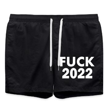 Fuck 2022 - Short de bain - noir - Devant - AI Model Male 185 light (185cm)