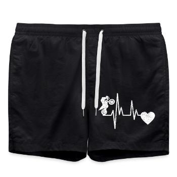 Moto Motocross Motocycliste Cadeau Cyclomoteur - Short de bain - noir - Devant - AI Model Male 185 light (185cm)