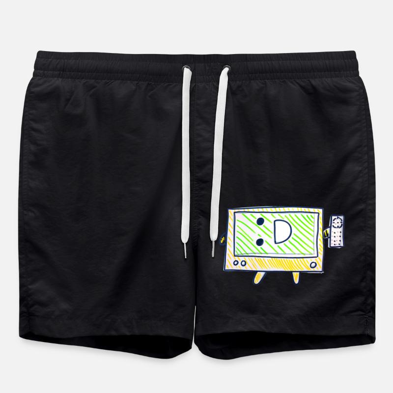 Der Fernseher - Badeshorts - Schwarz