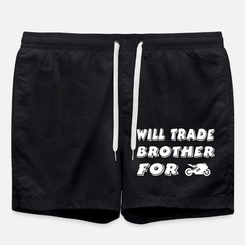 Motocyclette - Short de bain - noir