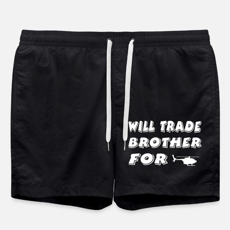 Hubschrauber - Badeshorts - Schwarz