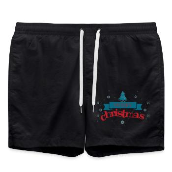 MERRY CHRISTMAS - Short de bain - noir - Devant - AI Model Male 185 light (185cm)