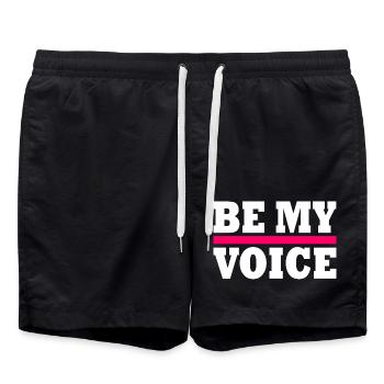Be my voice iran - Swim Trunks - black - Front - AI Model Male 185 light (185cm)