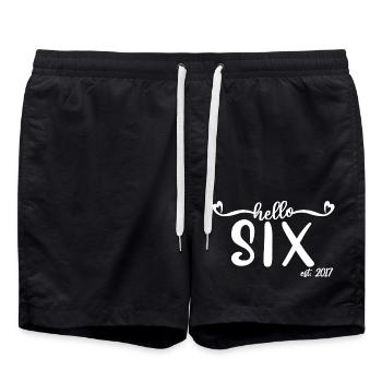 6ème anniversaire Enfants filles 7 Hello Six Est. 2017 - Short de bain - noir - Devant - AI Model Male 185 light (185cm)