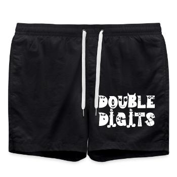 Cadeau d’anniversaire 10 ans, 10 ans, pour garçons et filles - Short de bain - noir - Devant - AI Model Male 185 light (185cm)