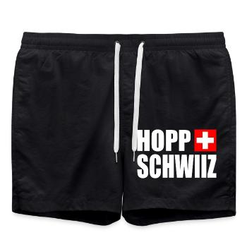 Hopp schwiiz - Short de bain - noir - Devant - AI Model Male 185 light (185cm)