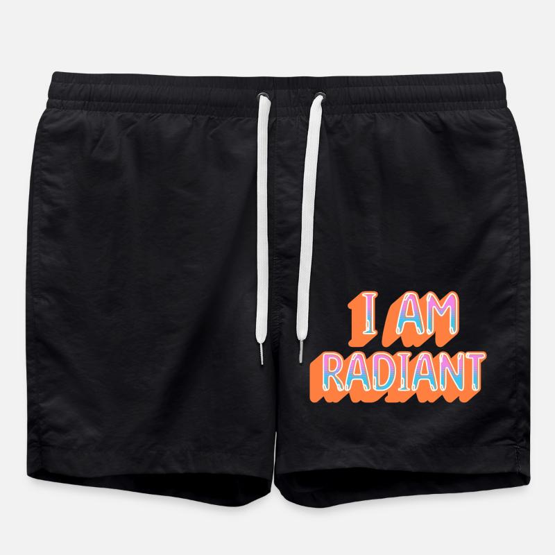 Ich bin strahlend - Badeshorts - Schwarz