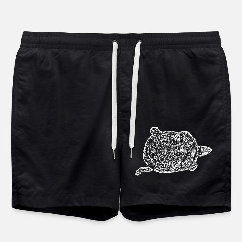 Turtle Turtles - Swim Trunks - black
