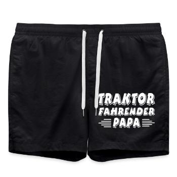 Traktor - Badeshorts - Schwarz - Vorne - AI Model Male 185 light (185cm)