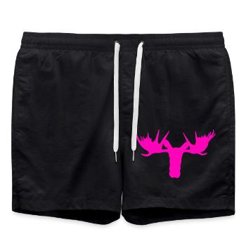 Moose head – for girls and women - Swim Trunks - black - Front - AI Model Male 185 light (185cm)