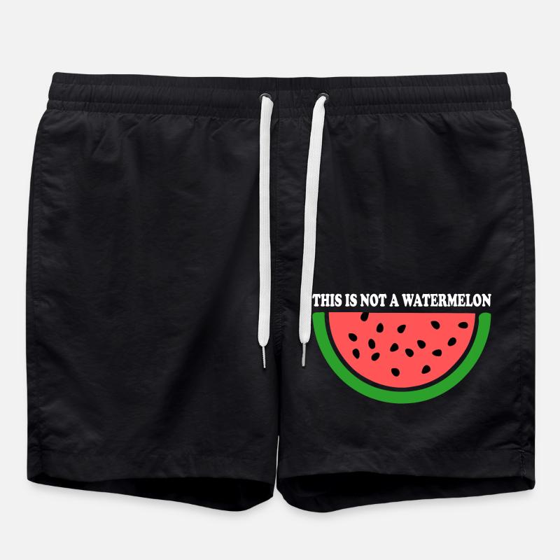 Wassermelone - Badeshorts - Schwarz