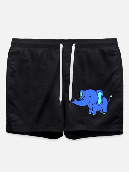 elefant - Badeshorts - Schwarz