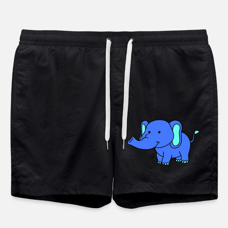 elefant - Badeshorts - Schwarz