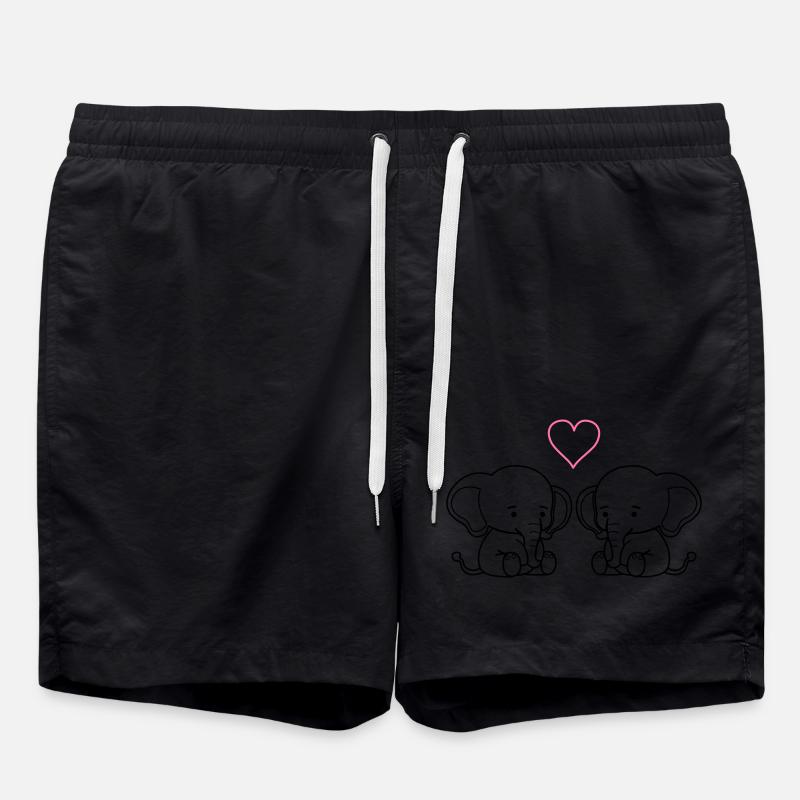 Elephant Love - Swim Trunks - black