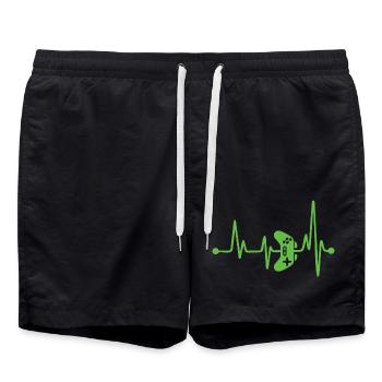 Herzschlag Spiele - Badeshorts - Schwarz - Vorne - AI Model Male 185 light (185cm)