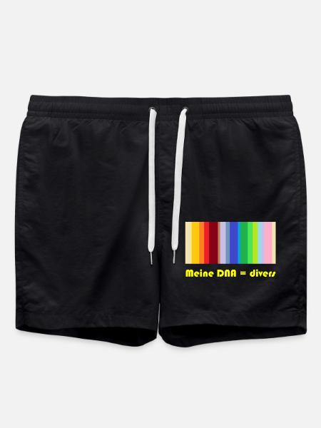 meine DNA = divers - Badeshorts - Schwarz