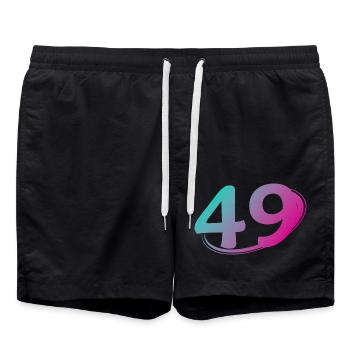 Numéro 49 multicolore - Short de bain - noir - Devant - AI Model Male 185 light (185cm)
