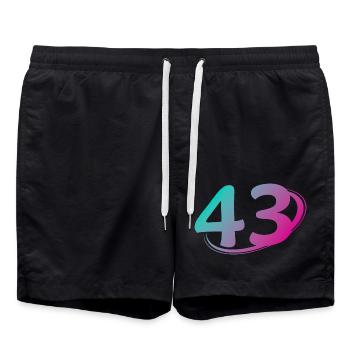 Numéro 43 multicolore - Short de bain - noir - Devant - AI Model Male 185 light (185cm)