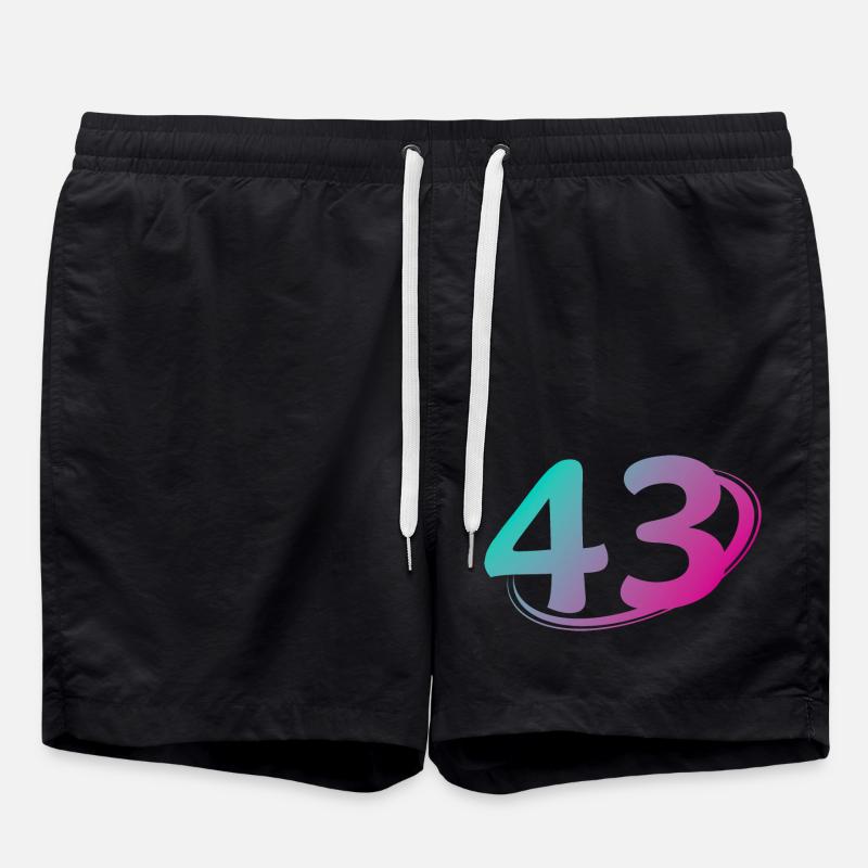 Nummer 43 mehrfarbig - Badeshorts - Schwarz