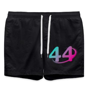 Number 44 multicolor - Swim Trunks - black - Front - AI Model Male 185 light (185cm)