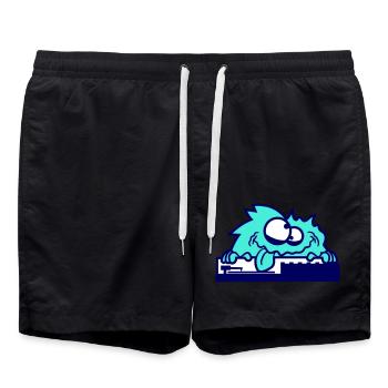 poilu DJ Monster Horreur Halloween Mixer Fun - Short de bain - noir - Devant - AI Model Male 185 light (185cm)