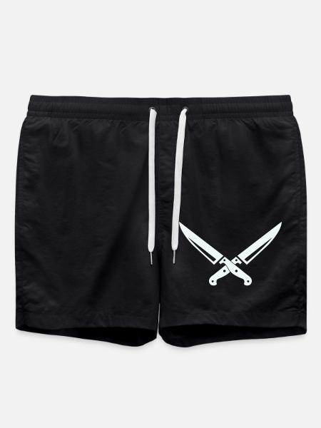 Messer Symbol - Badeshorts - Schwarz