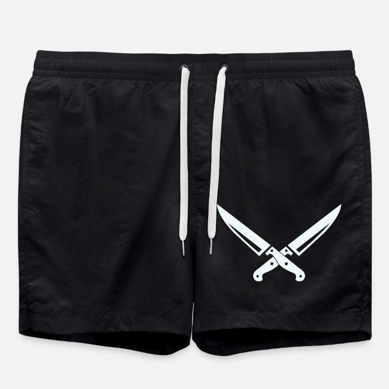 Messer Symbol - Badeshorts - Schwarz