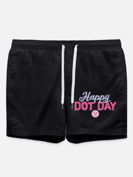 Happy New Dot Day - Swim Trunks - black