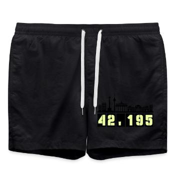 Berlin Skyline Marathon - Short de bain - noir - Devant - AI Model Male 185 light (185cm)
