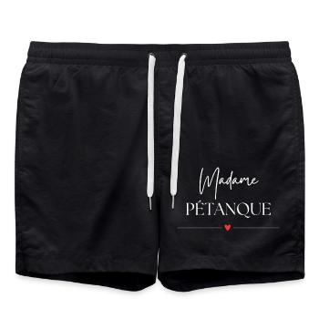 Madame Pétanque - Swim Trunks - black - Front - AI Model Male 185 light (185cm)