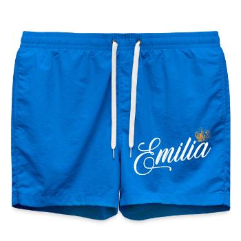 Emilia Custom Name for Women Kids Toddlers - - Swim Trunks - cobalt blue - Front
