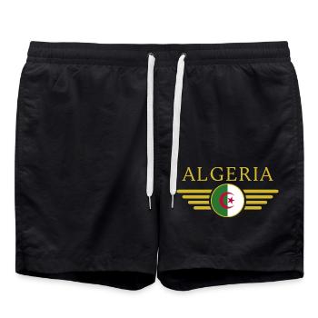 I Love Algeria, Elegance Style Design T-Shirt - Swim Trunks - black - Front - AI Model Male 185 light (185cm)