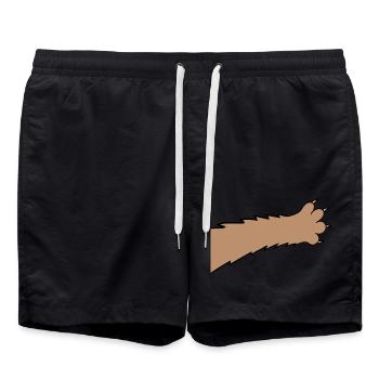 Katzen Klauen Pfote Tatzen Scharfe Krallen Kratzen - Badeshorts - Schwarz - Vorne - AI Model Male 185 light (185cm)