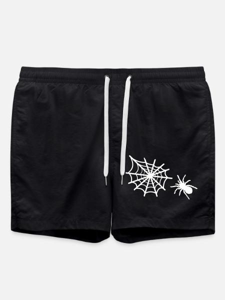 spider spider web - Swim Trunks - black