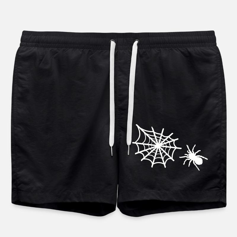 spider spider web - Swim Trunks - black