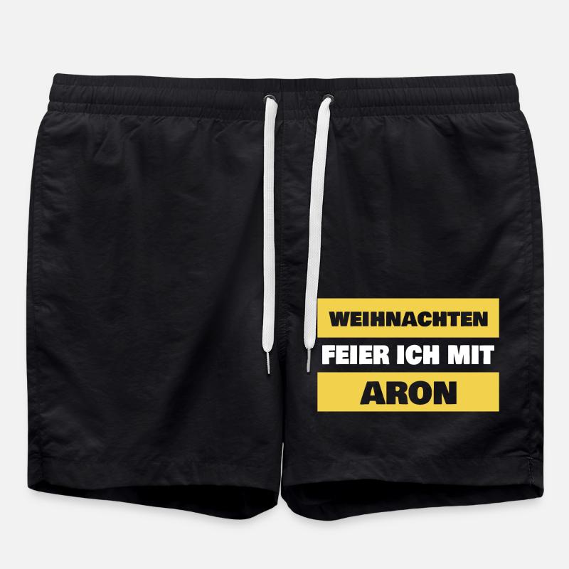 Prénom Aron - Short de bain - noir