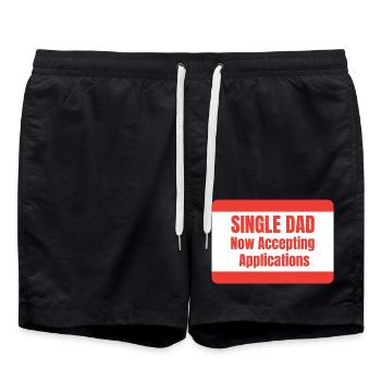 Single Dad taking application funny cool - Badeshorts - Schwarz - Vorne - AI Model Male 185 light (185cm)