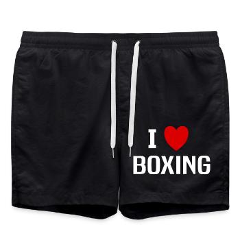 I love Boxing - Short de bain - noir - Devant - AI Model Male 185 light (185cm)