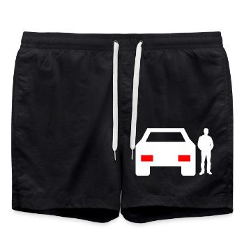 Voiture - Short de bain - noir - Devant - AI Model Male 185 light (185cm)