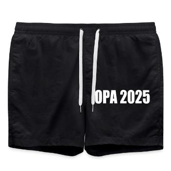 Opa 2025 - Badeshorts - Schwarz - Vorne - AI Model Male 185 light (185cm)
