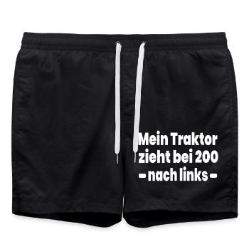 Traktor - Badeshorts - Schwarz - Vorne - AI Model Male 185 light (185cm)