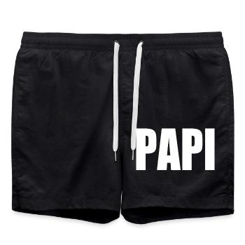 Papi - Short de bain - noir - Devant - AI Model Male 185 light (185cm)