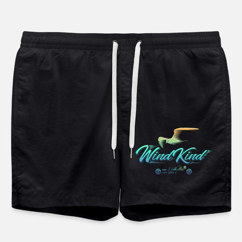 WindKind Möwe - Badeshorts - Schwarz