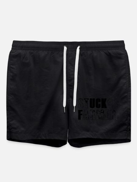 STUCK FARMER OUTLINE BLACK - Swim Trunks - black