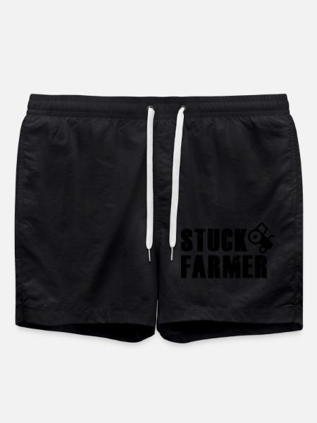 STUCK FARMER BLACK - Swim Trunks - black