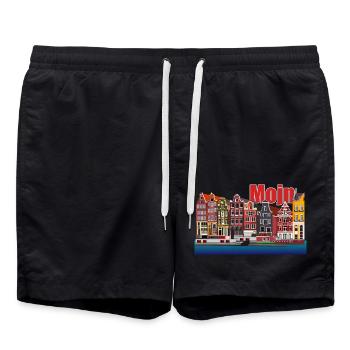 Danemark // Illustration - Short de bain - noir - Devant - AI Model Male 185 light (185cm)