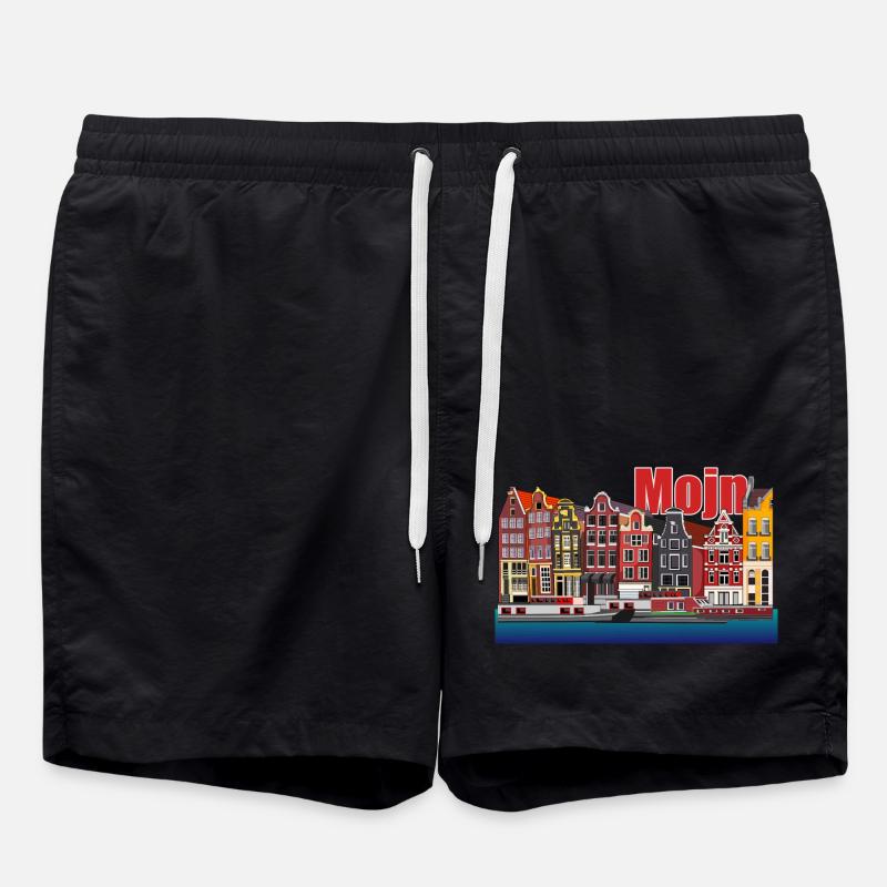 Denmark // Illustration - Swim Trunks - black