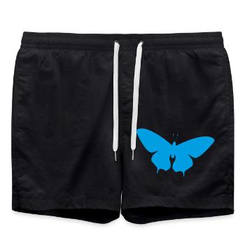 Design unique de t-shirt papillon - Short de bain - noir - Devant - AI Model Male 185 light (185cm)