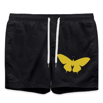 Design unique de t-shirt papillon - Short de bain - noir - Devant - AI Model Male 185 light (185cm)