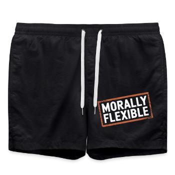 Morally Flexible 18 - Badeshorts - Schwarz - Vorne - AI Model Male 185 light (185cm)